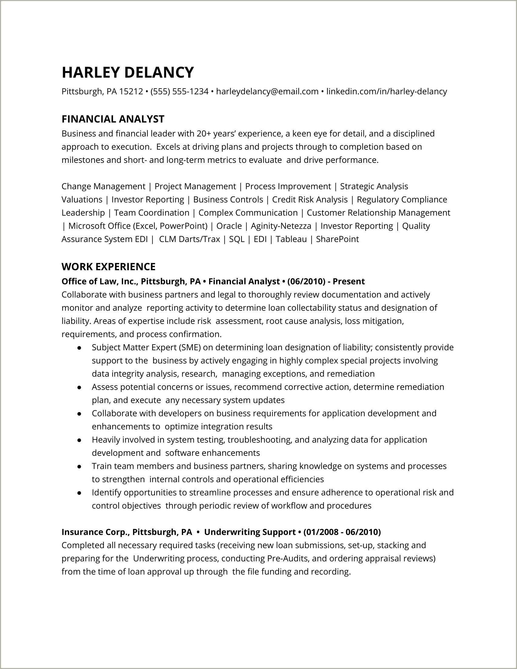 Objective For Entry Level Finance Resume