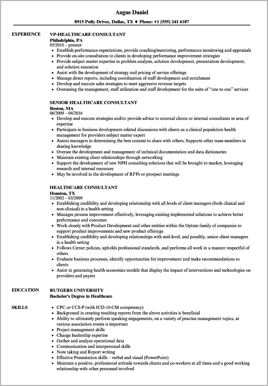Objective For Entry Level Healthcare Resume