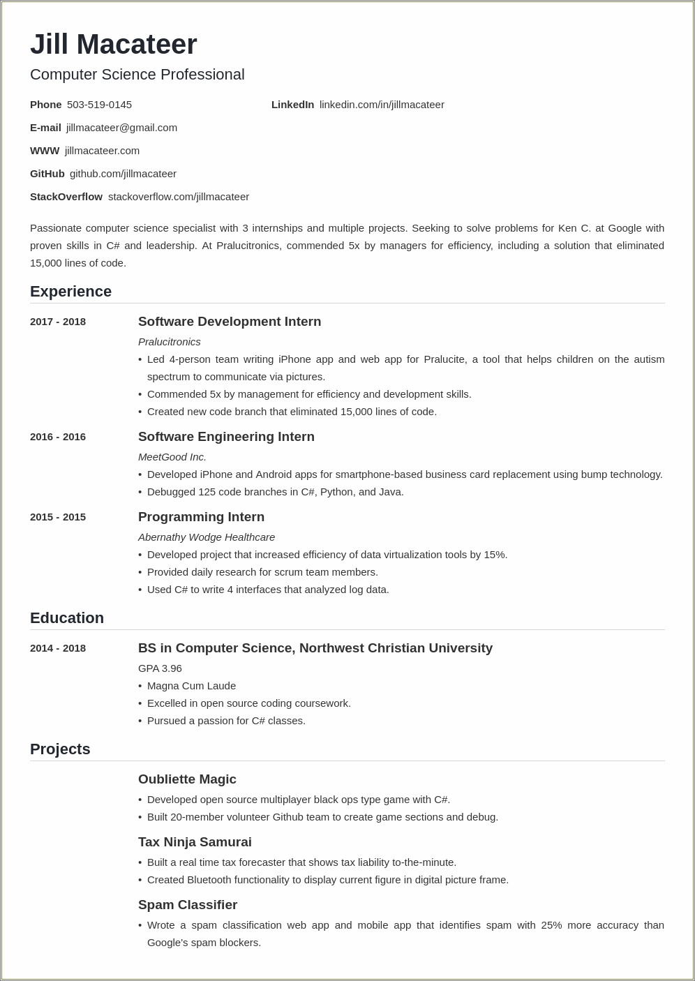 Objective For Fresher Resume In Computer Engineering