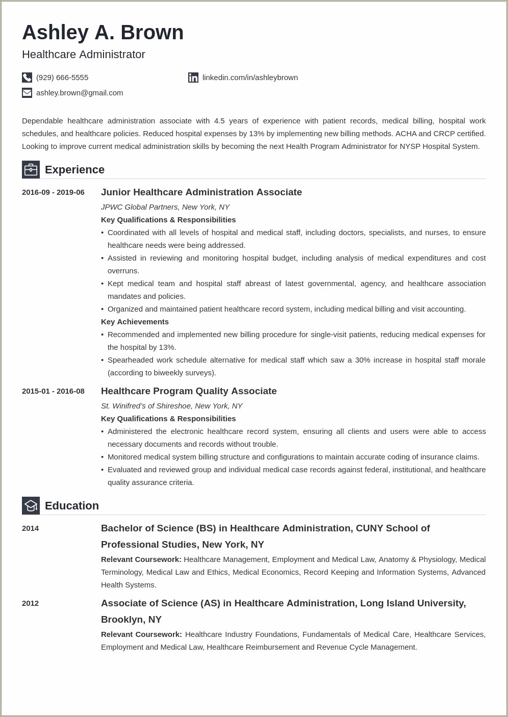 Objective For Health Information Technology Resume