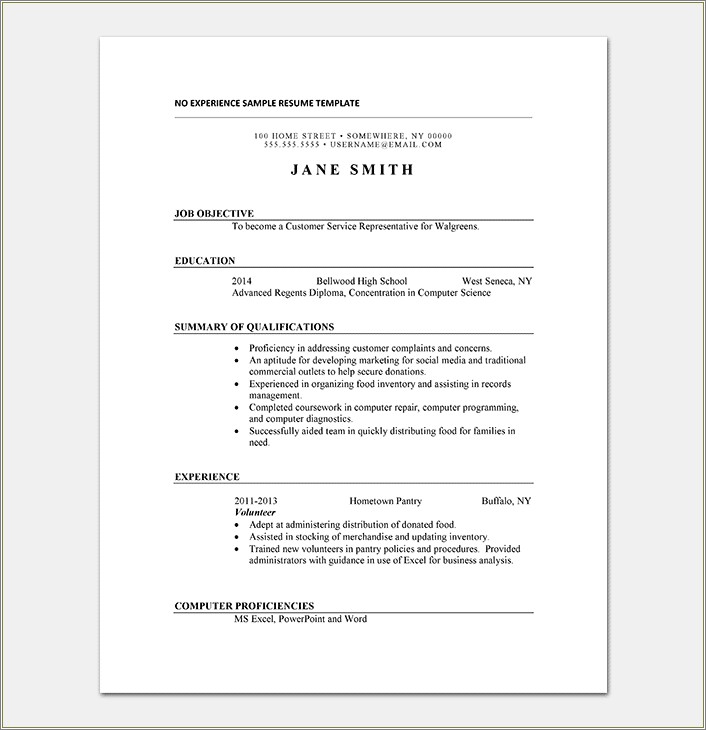 Objective For High Student On Resume