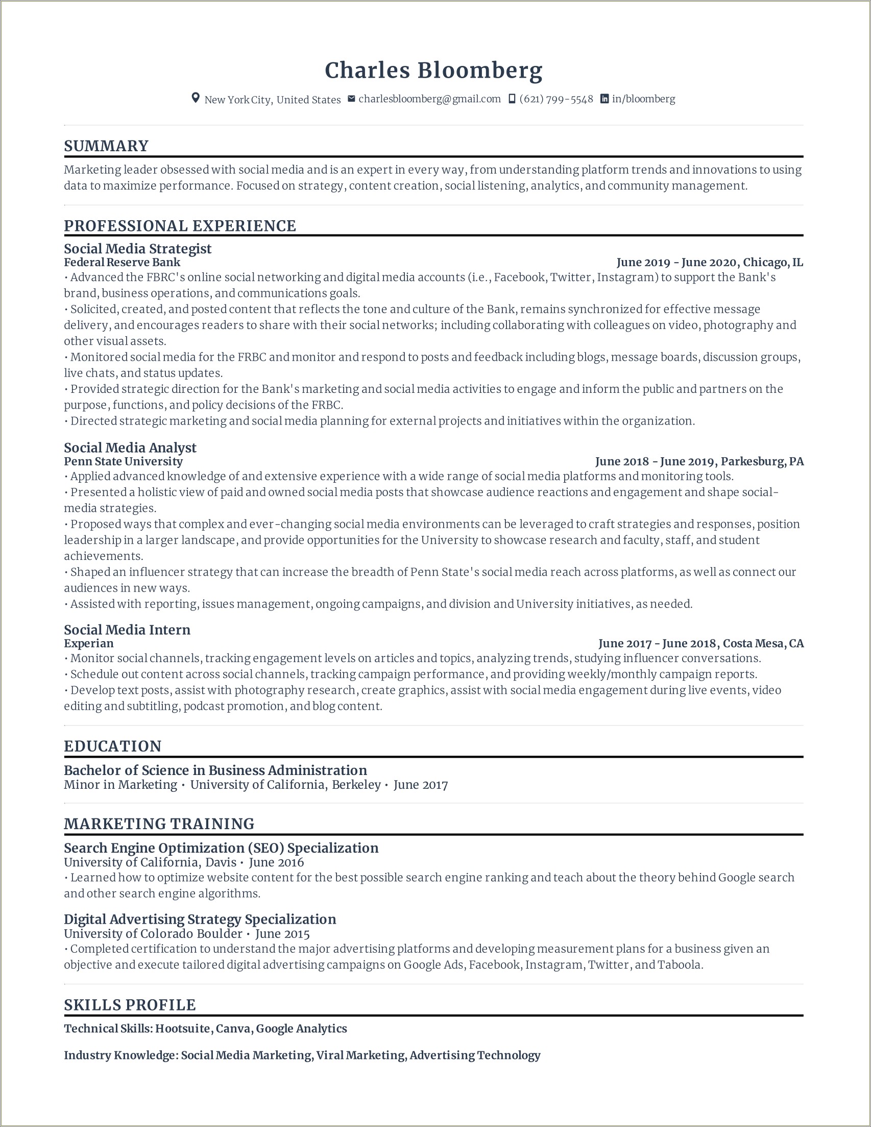 Objective For Internship Resume In Information Technology