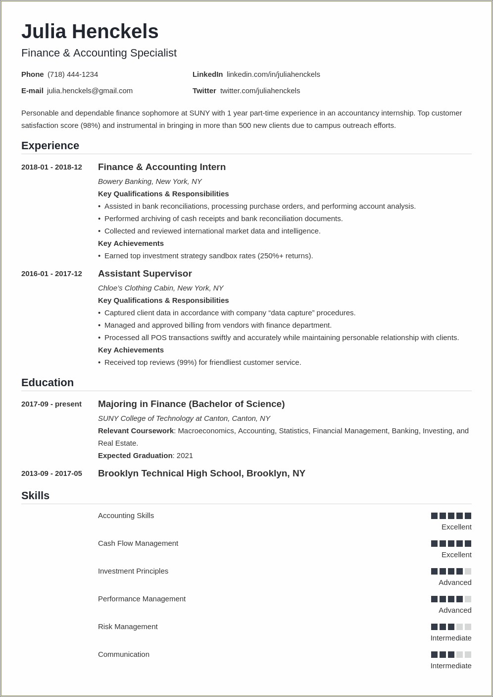 Objective For Recent Graduate Resume In Management