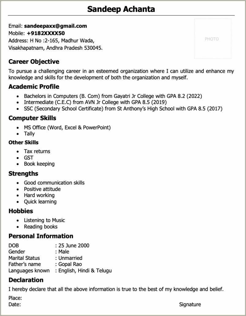 Objective For Resume For Freshers Bba
