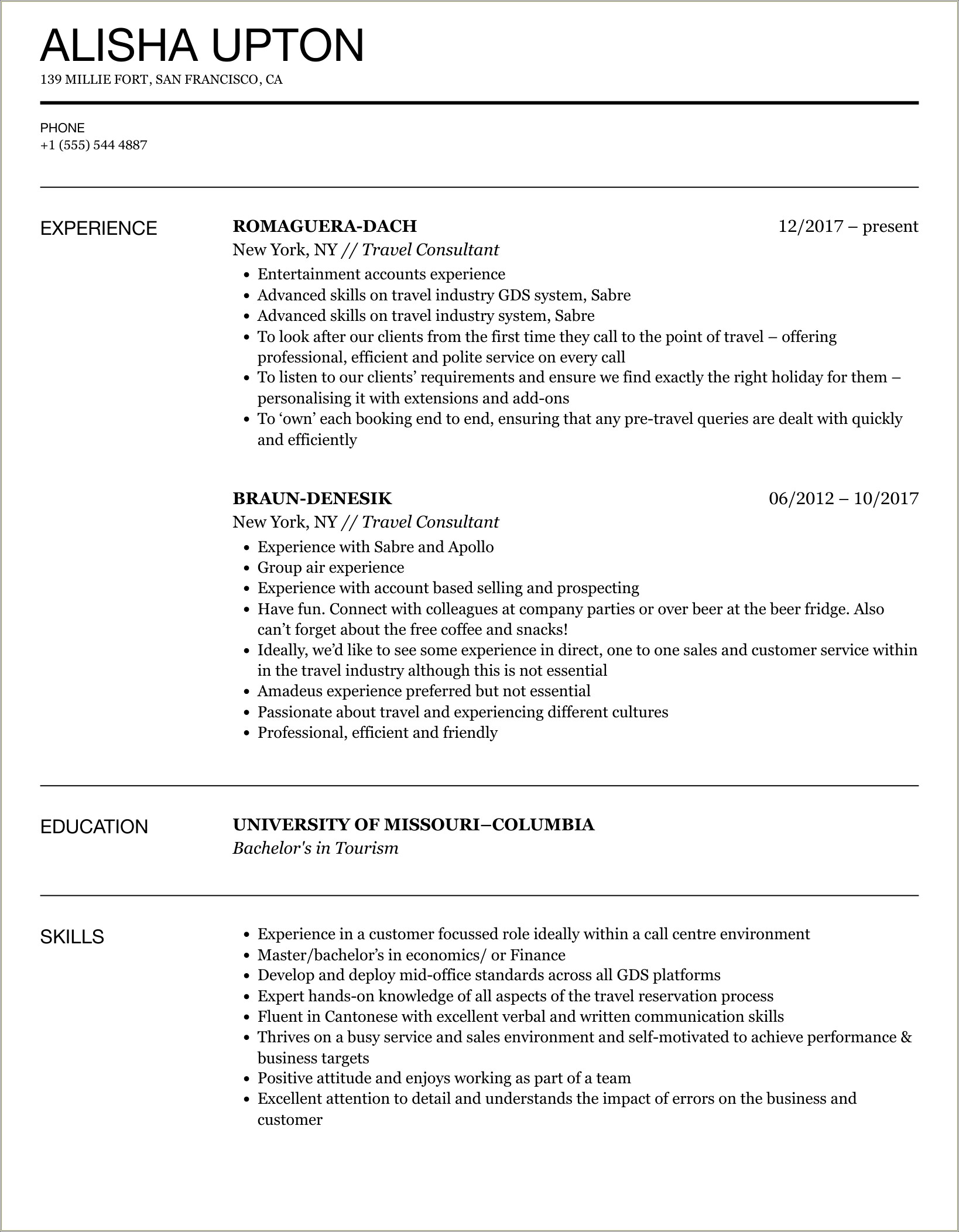 Objective For Resume For Immigration Consultant