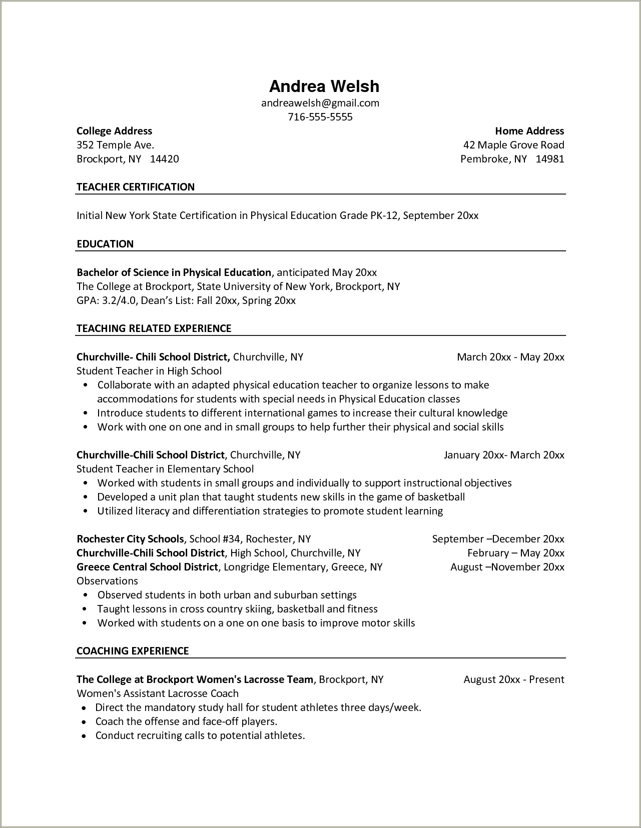Objective For Resume For Special Ed Teachers
