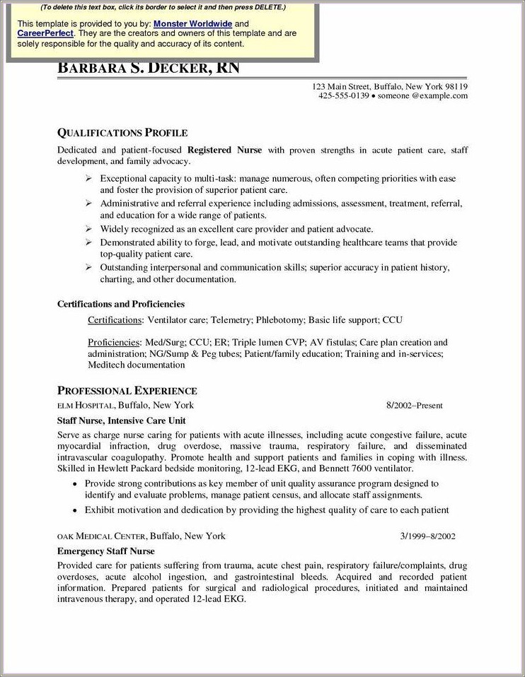 Objective For Returning To Nursing On A Resume