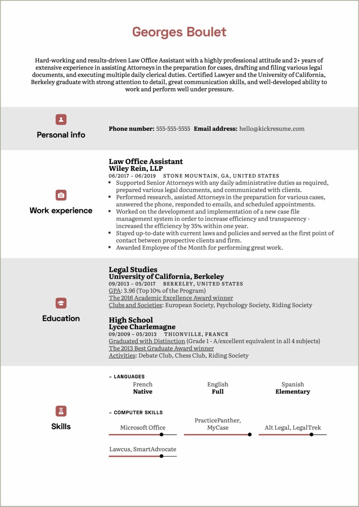 Objective For School Secretary Resume Examples