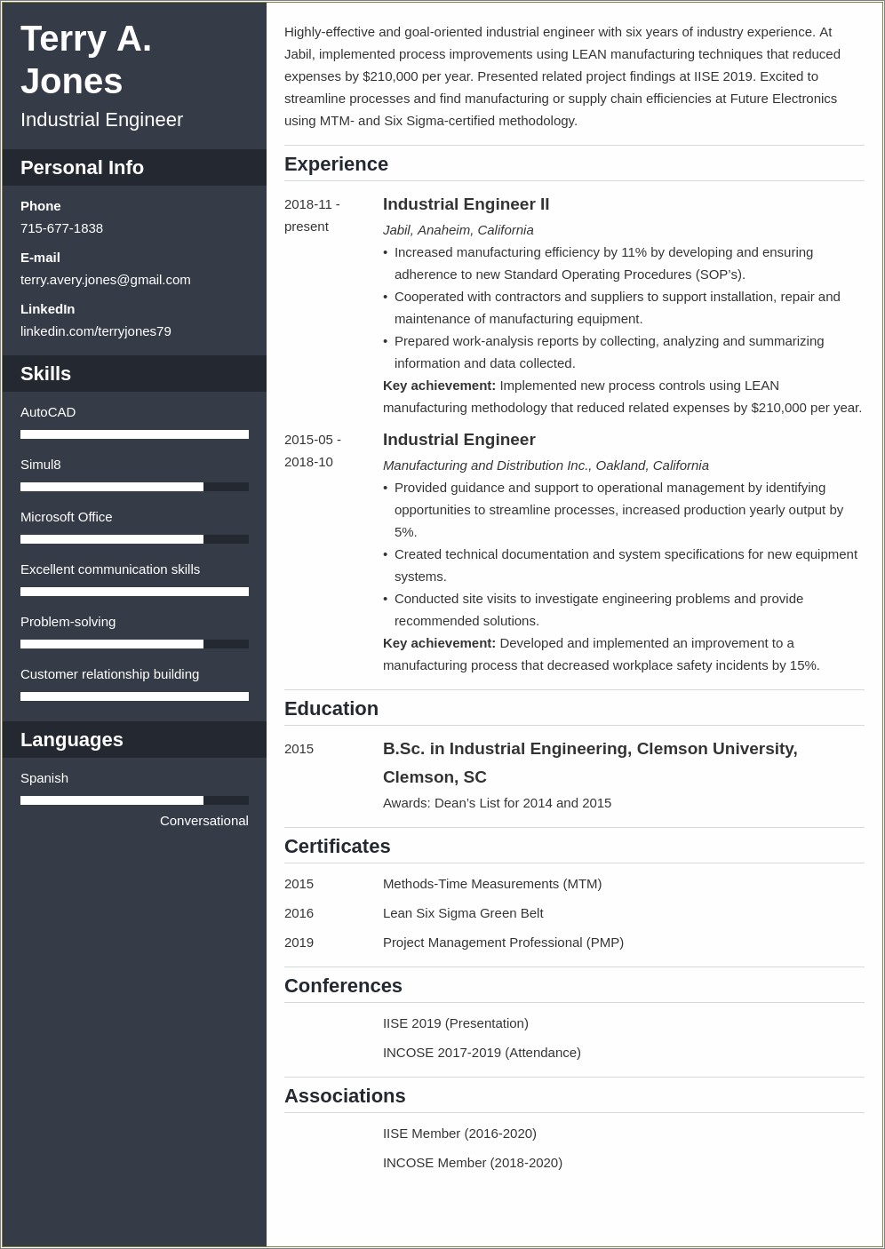 Objective In Resume For Fresh Graduate Industrial Engineer