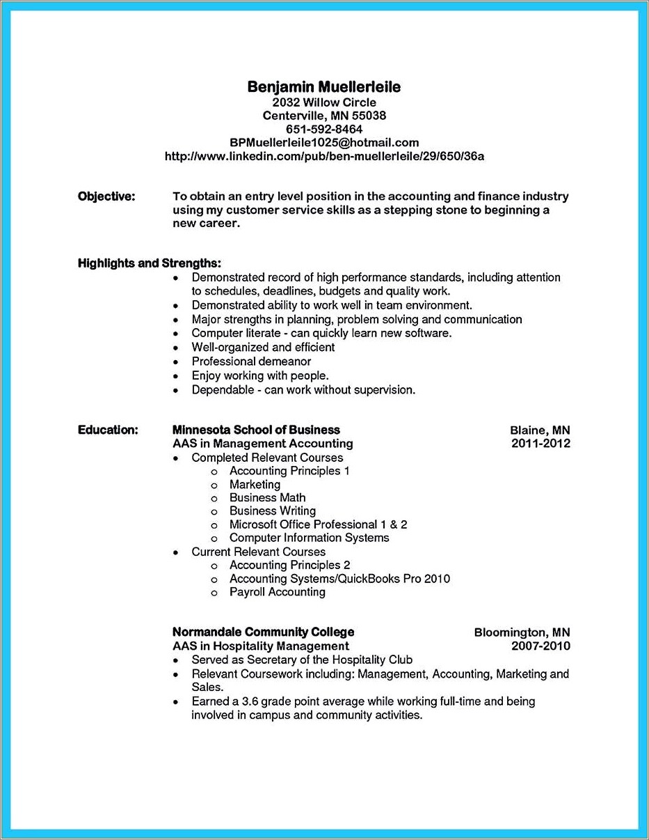 Objective In Resume Writing Audio Engineer