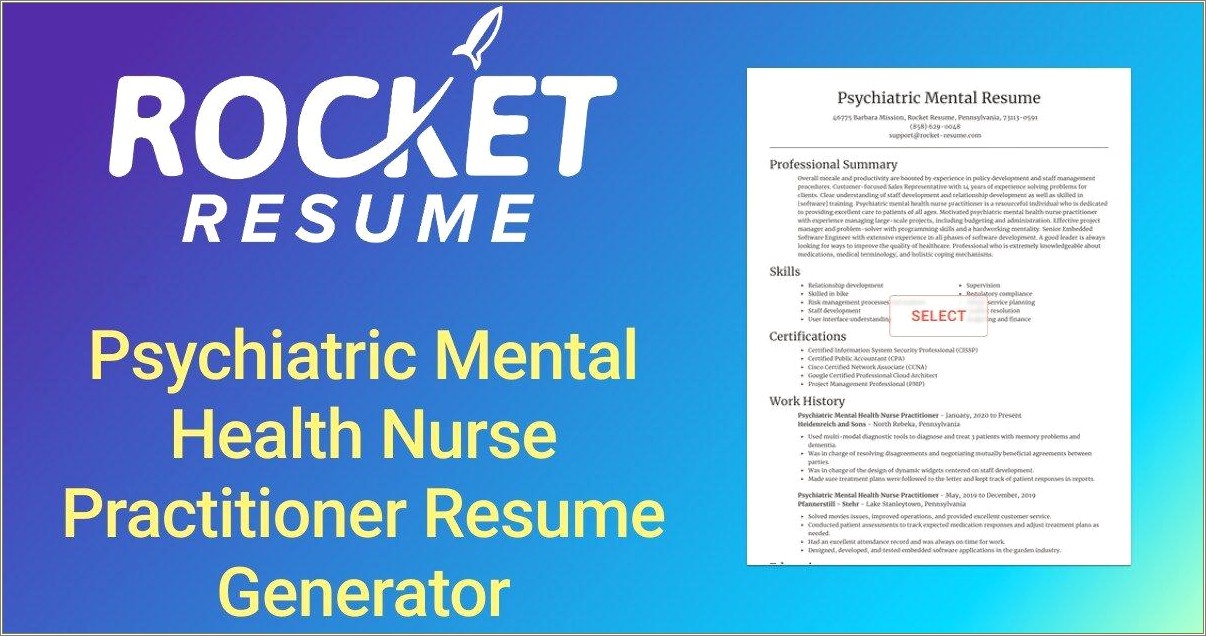 Objective Of A Psych Np On Resume