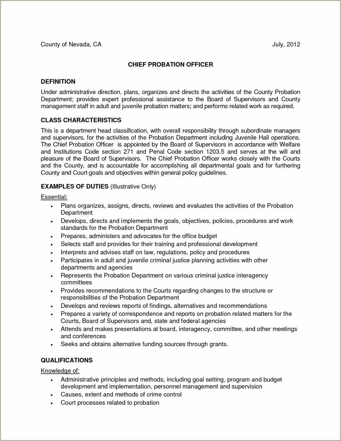 Objective On A Resume Sample For Probation Officer