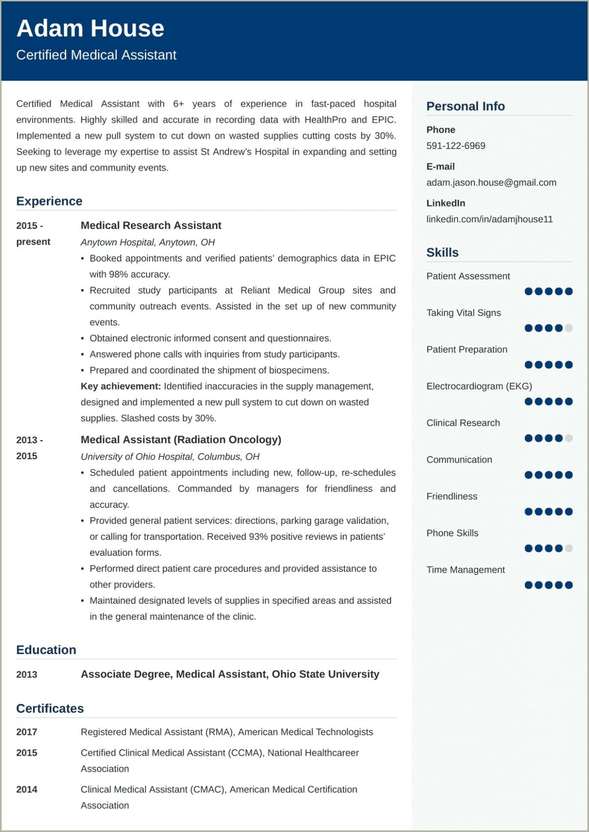 Objective On An Medical Assistant Resume