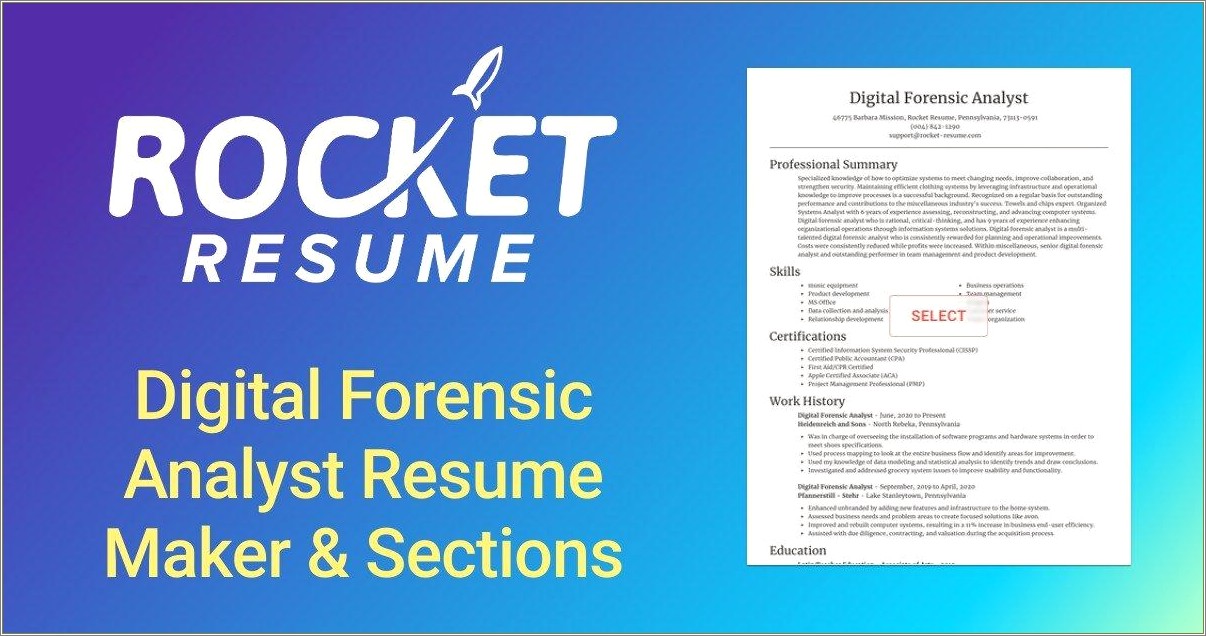 Objective On Resume For Forensic Analyst