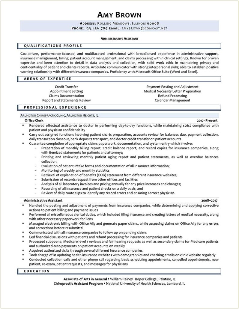 Objective On Resume For Office Clerk