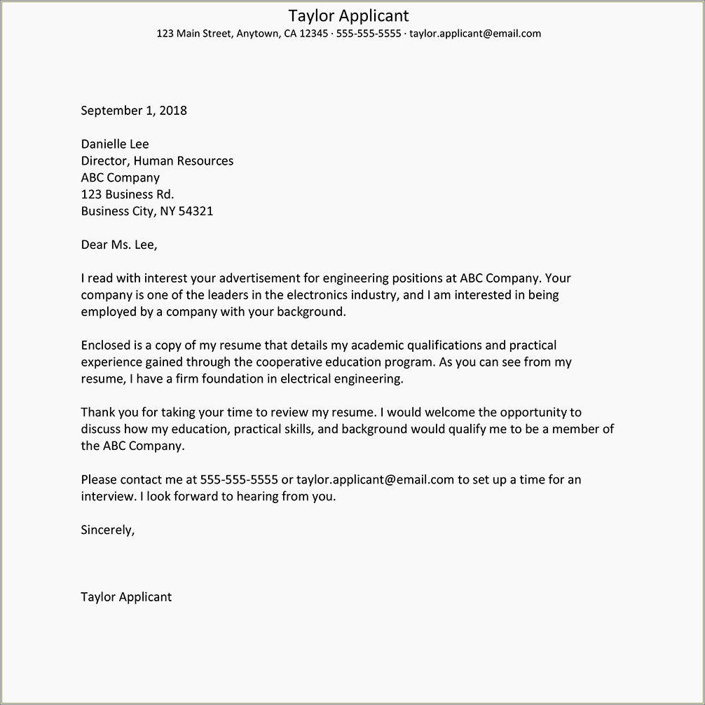 ﻿entry Level Resume Cover Letter Template