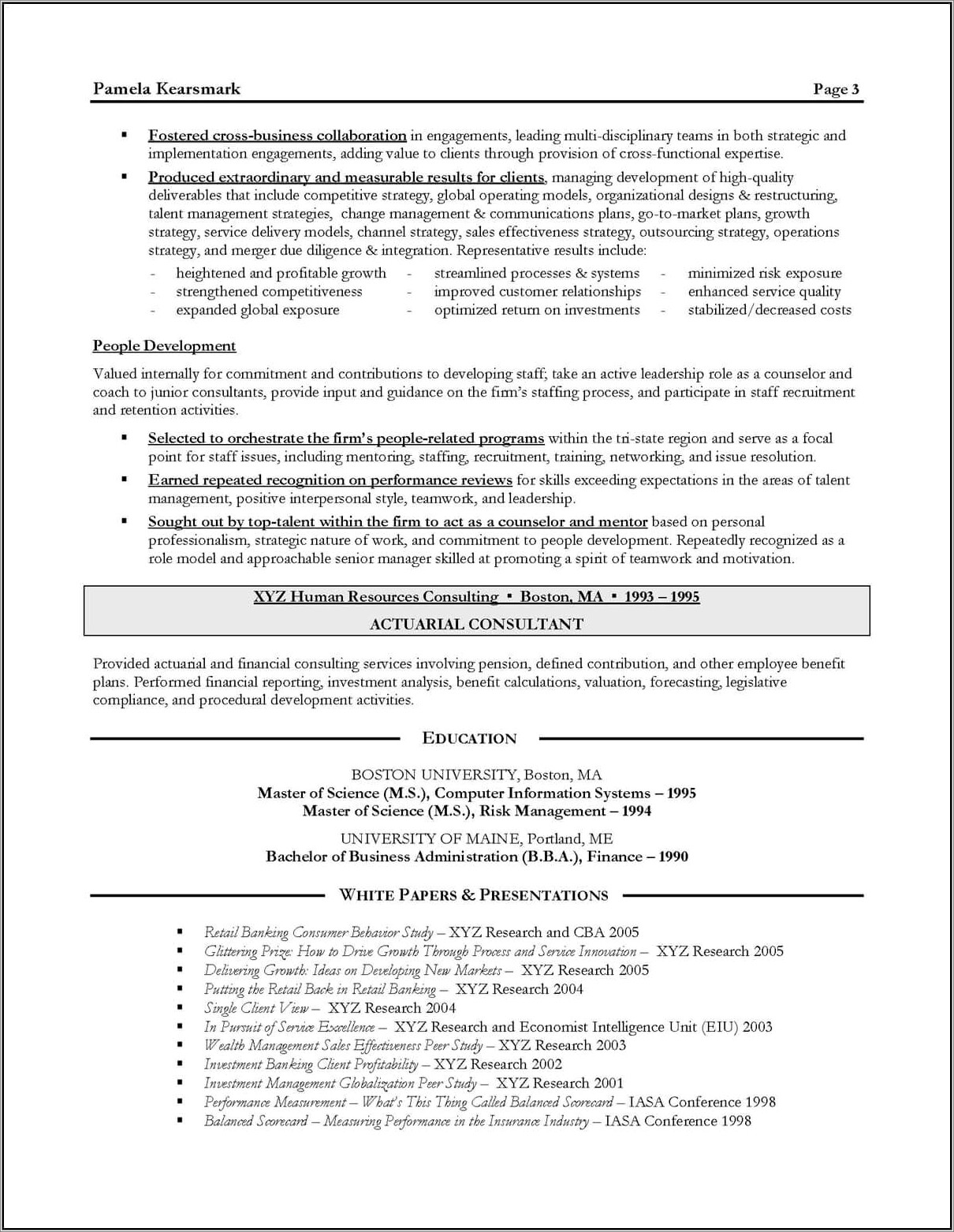 Objective Or Summary On Resume For Consulting