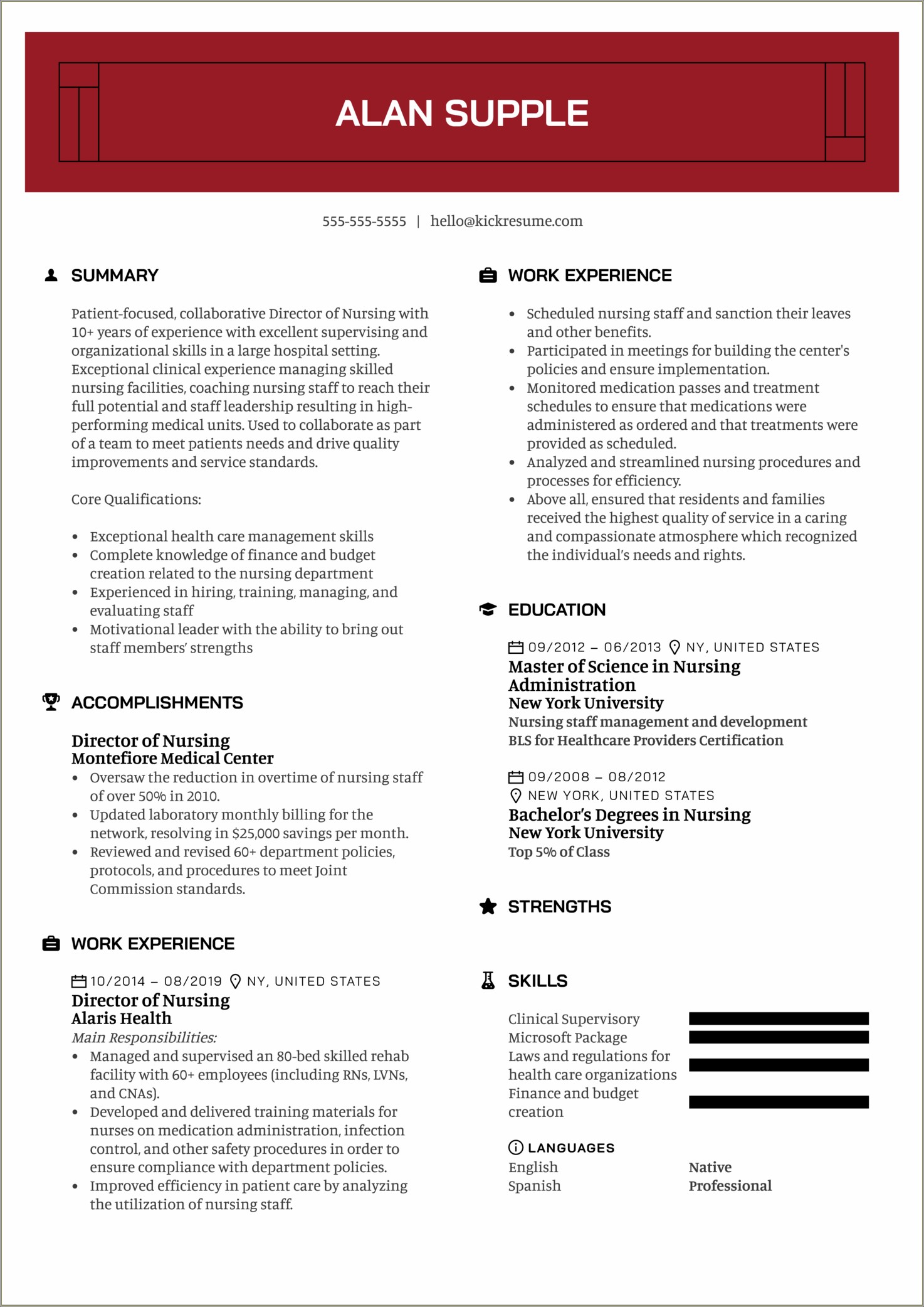Objective Statement For Nurse Manager Resume