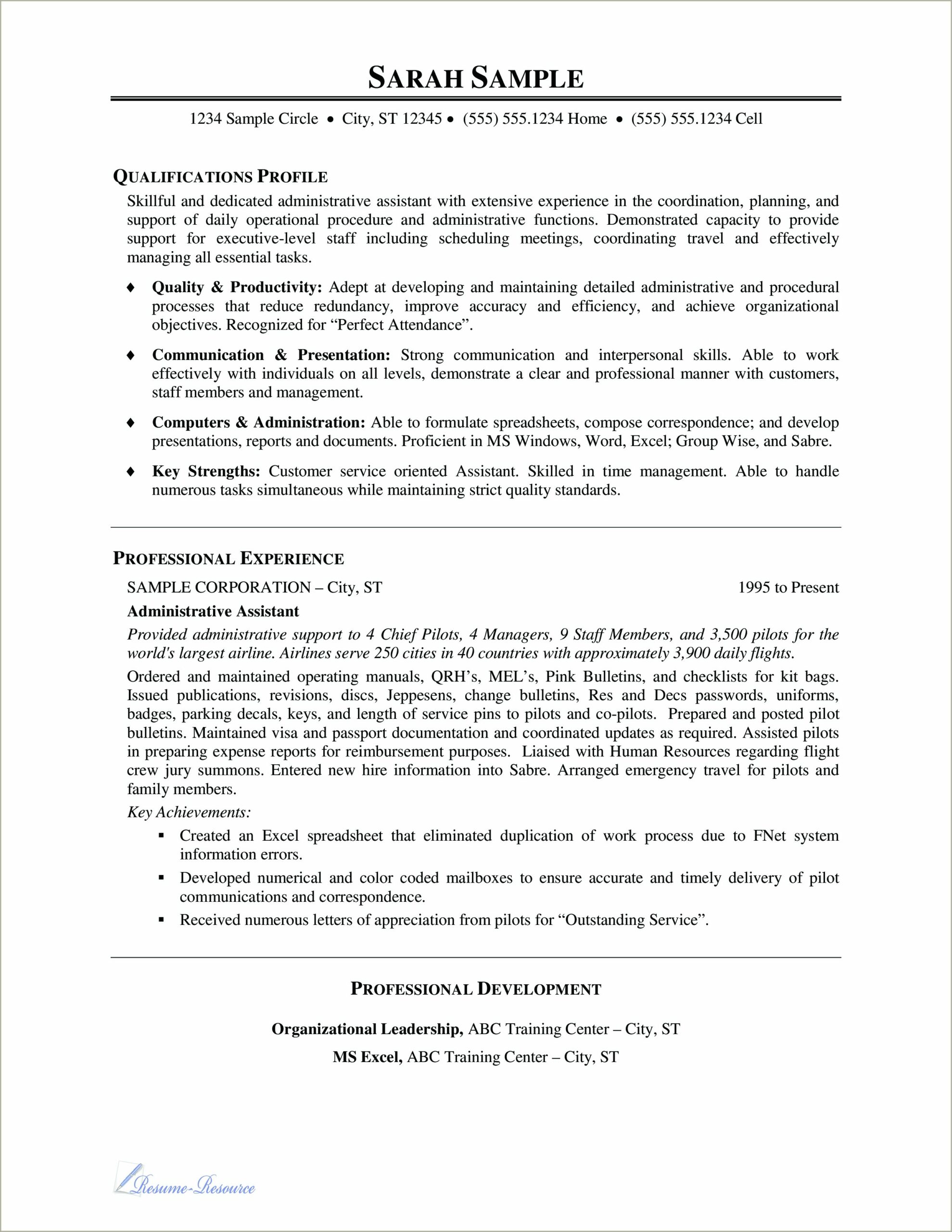 Objective Statement For Resume Administrative Assistant