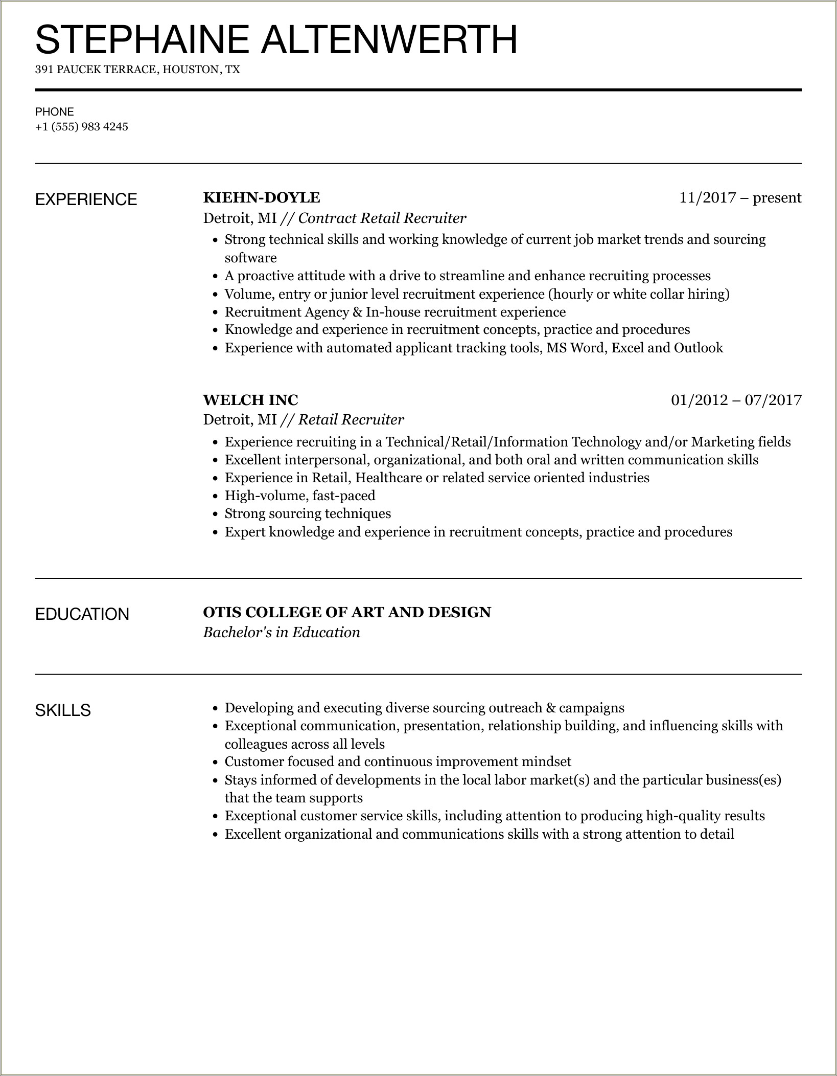 Objective To Put On A Resume For Retail
