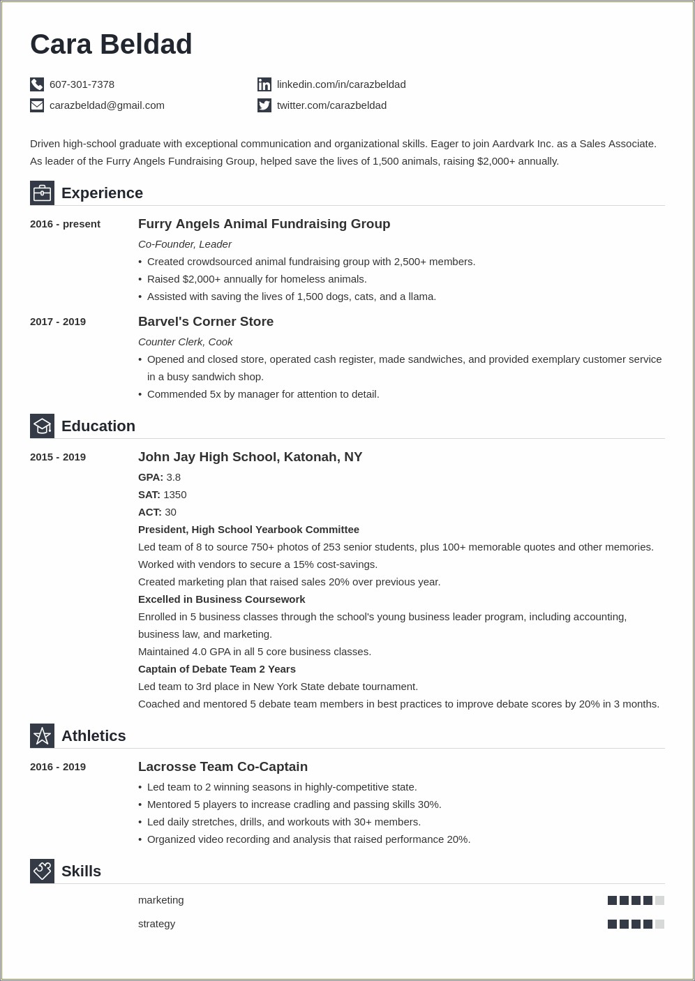 Objectives For A Resume For Students