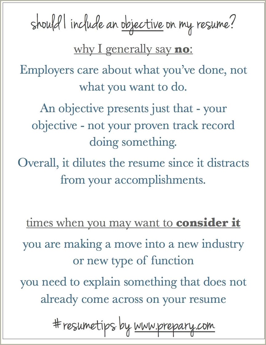 Objectives On Resume Should You Still Have It