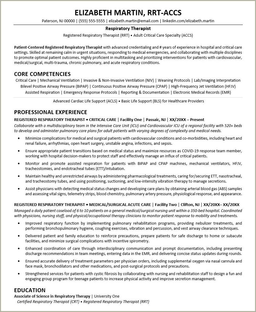 Occupational Therapy Skilled Nursing Facility Resume