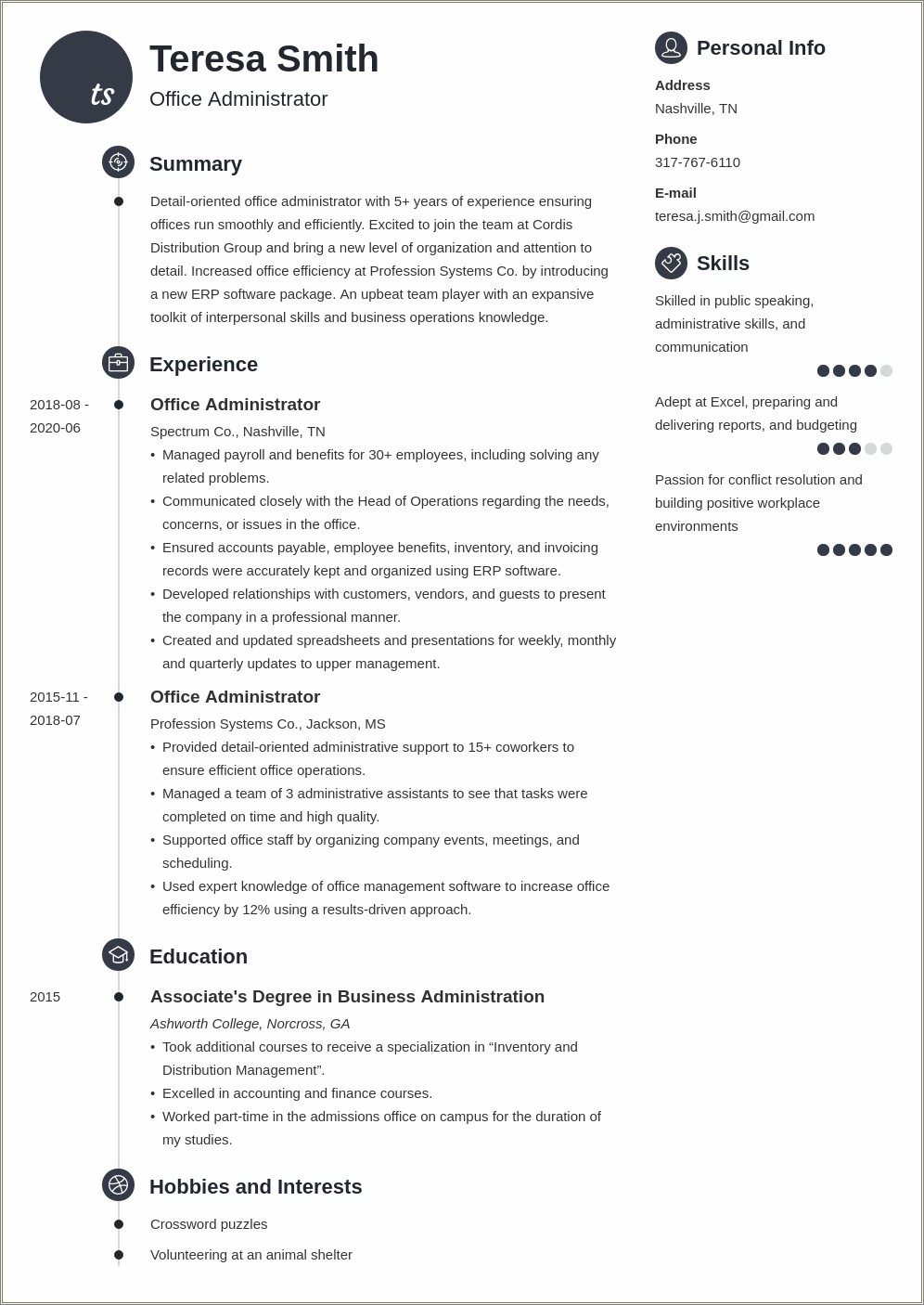 Office Administrators Job Description For Resume