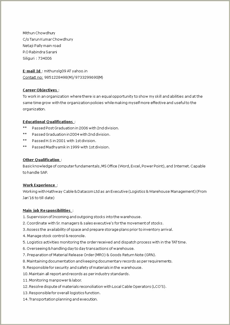 Office Manager Resume No Previous Experience