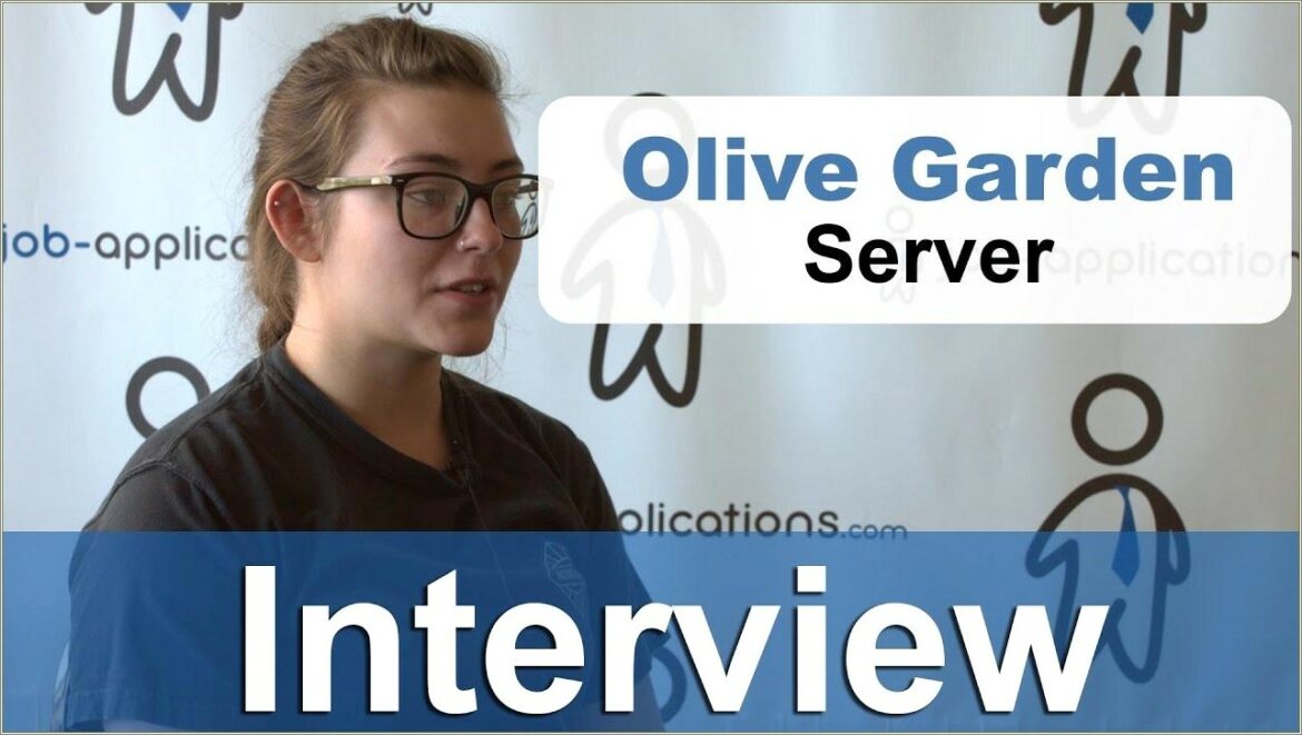 Olive Garden Server Job Description Resume