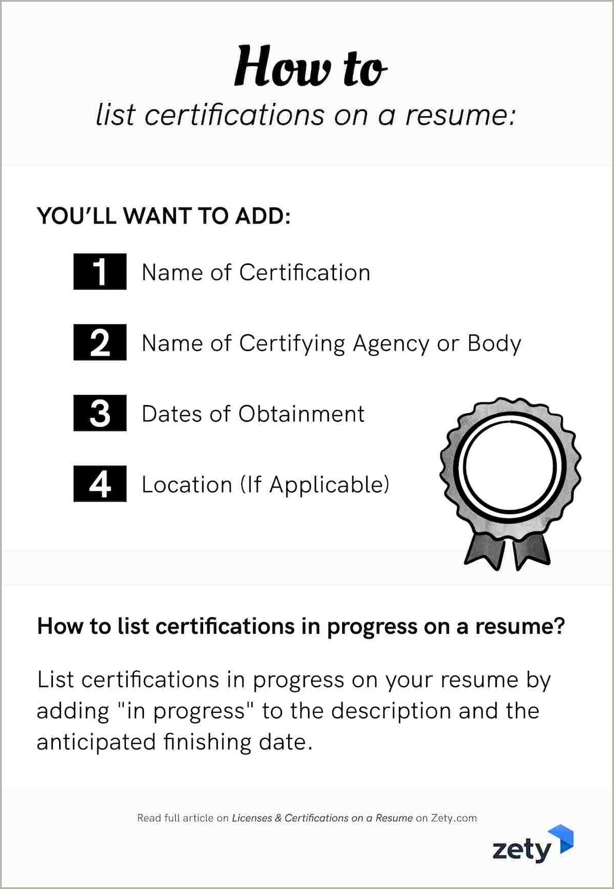 On A Resume Where Do You Put Certifications