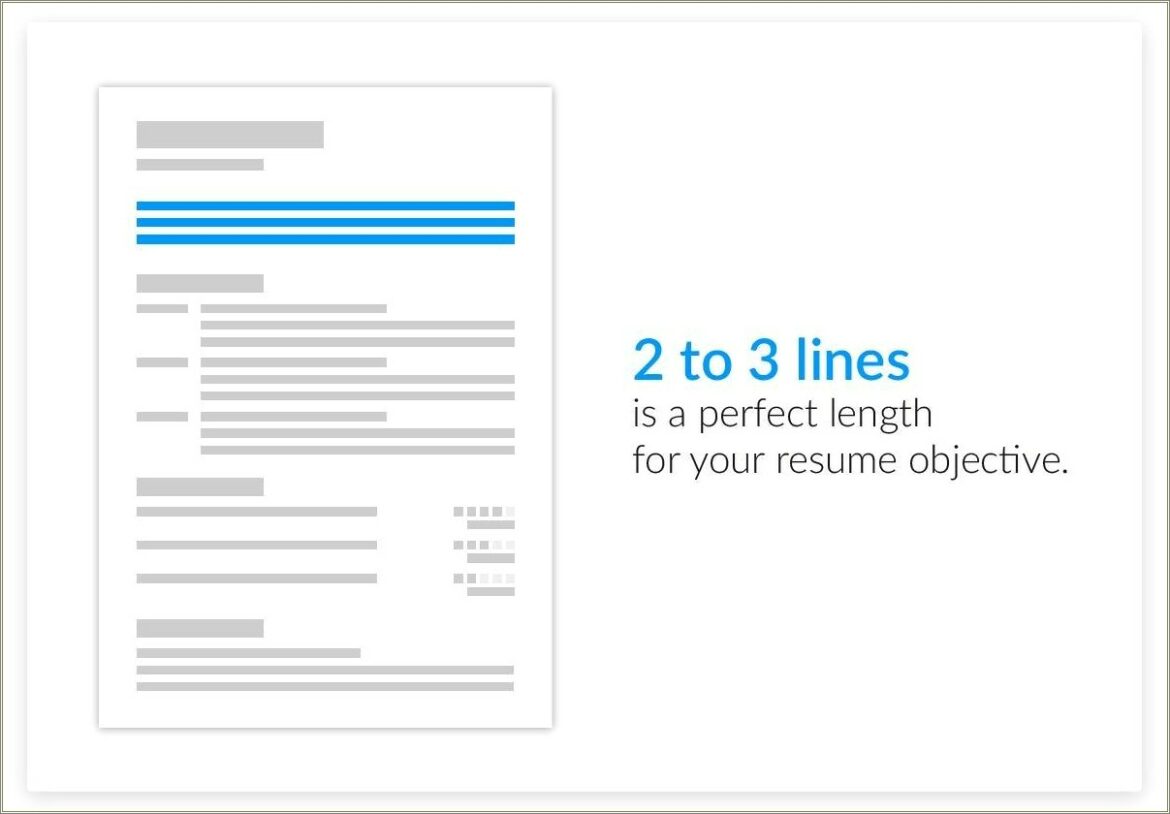 One Line Career Objective For Resume