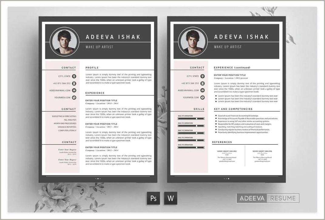One Page Resume Template Free Word