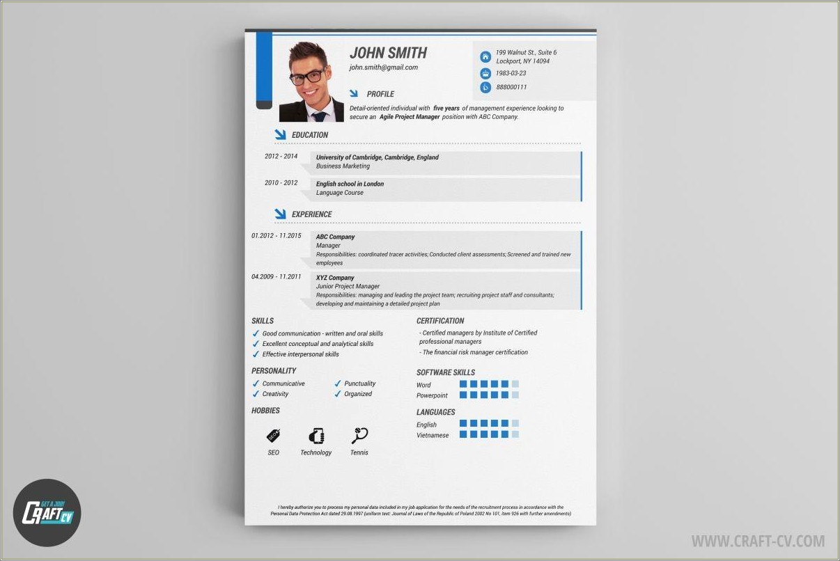 Online Resume Maker Free For Experienced