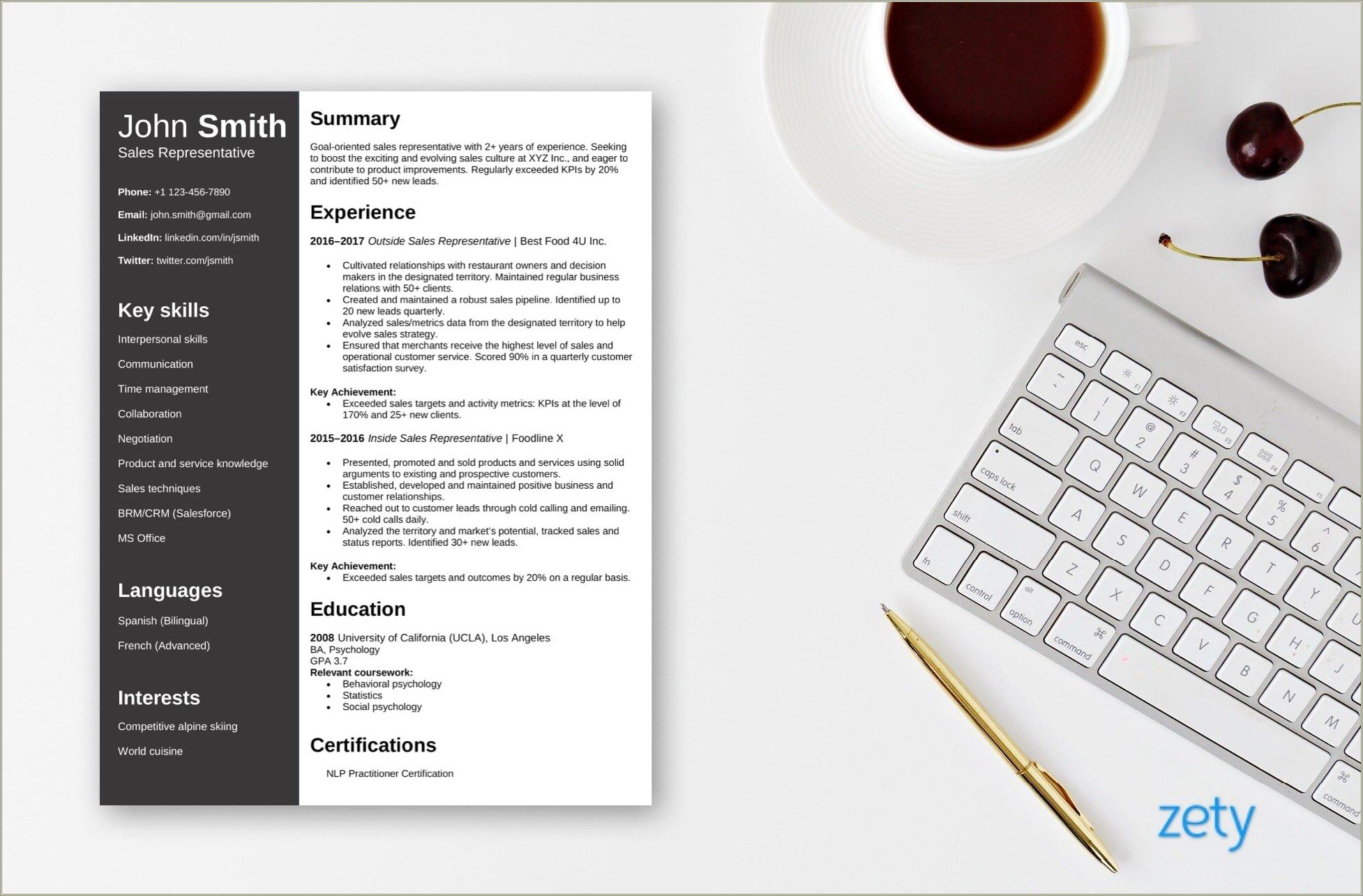 Open Office Combined Resume Templates Free