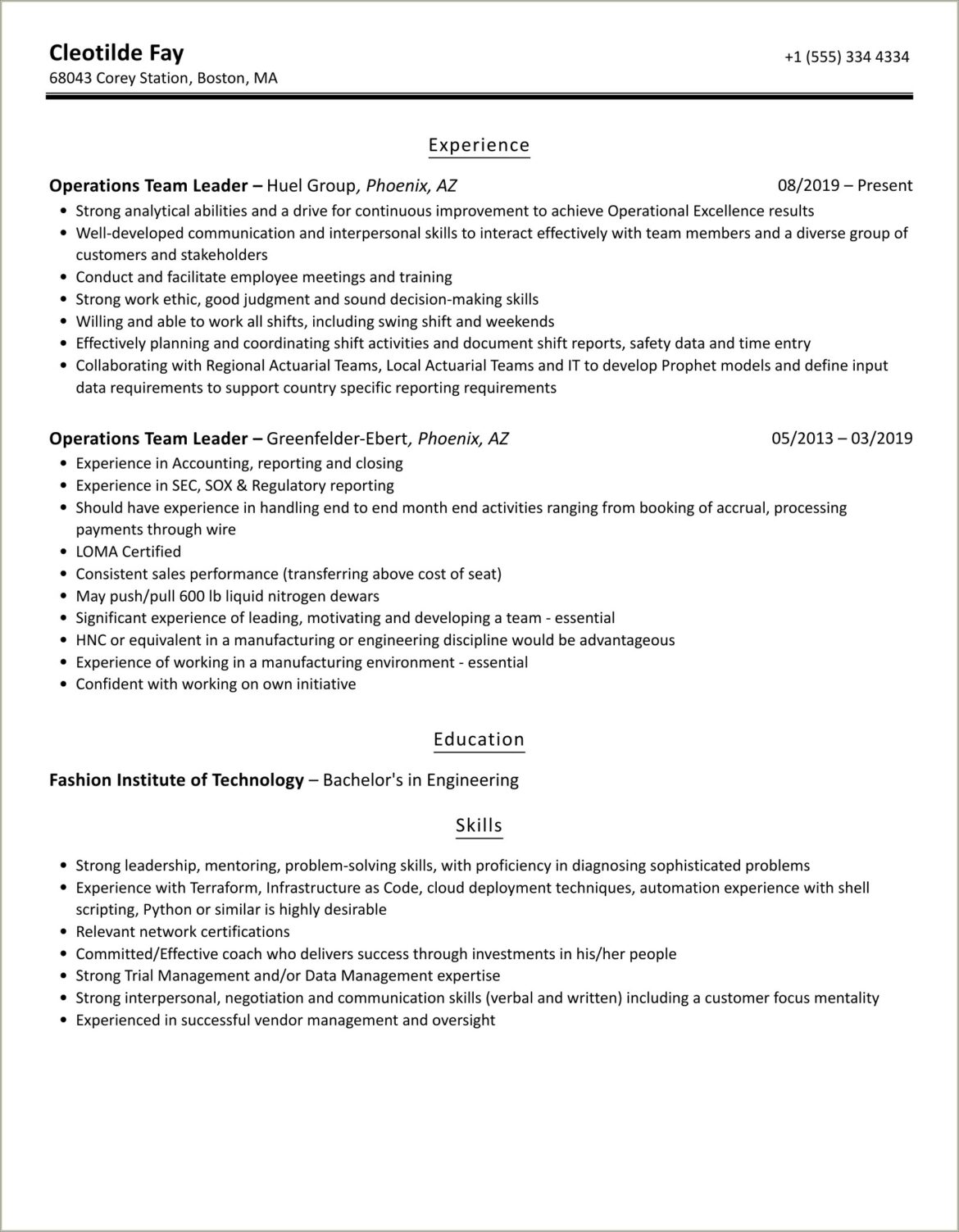 Operations Management Leadership Program Omlp Eye Catching Resume