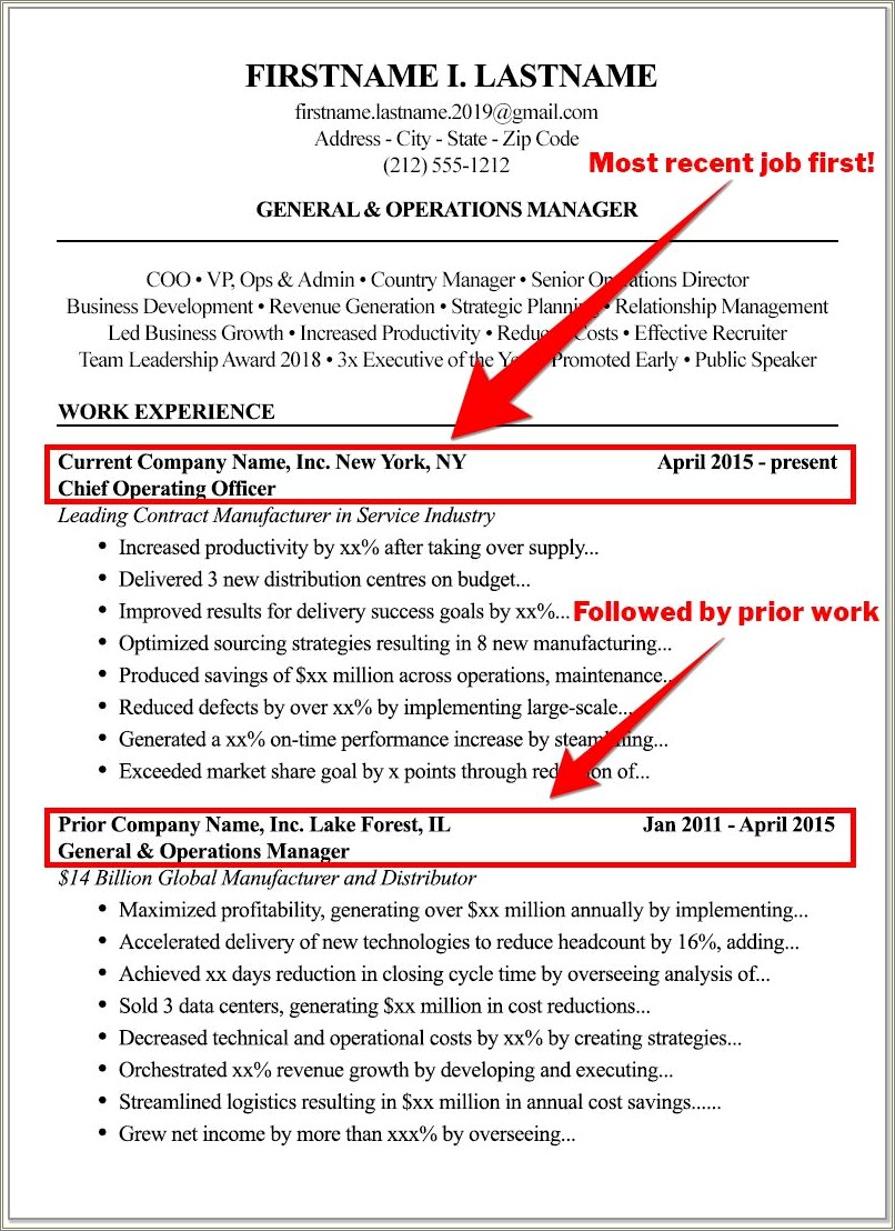 Operations Manager Duties And Responsibilities Resume