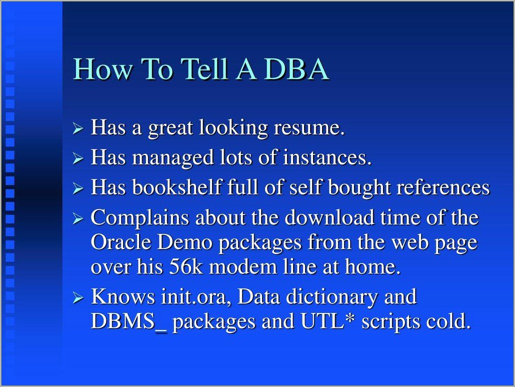 Oracle Dba Resume For 2 Year Experience Download