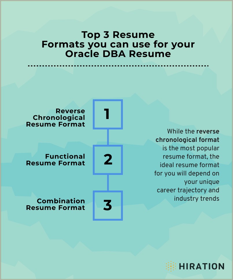 Oracle Dba Resume Sample For Fresher