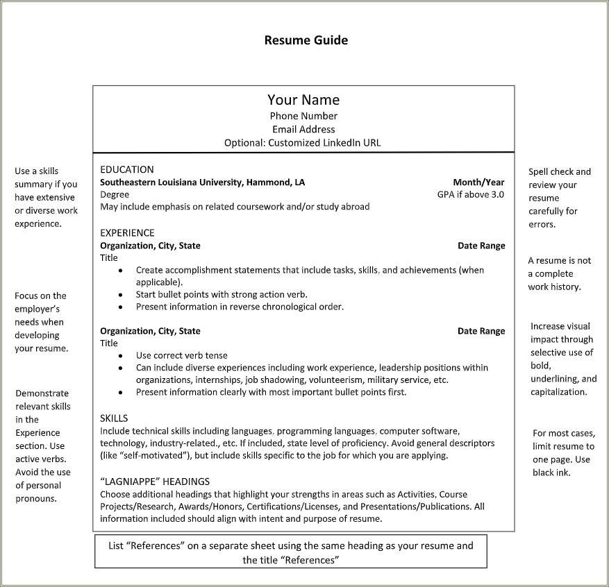 Organizing Work History In A Resume