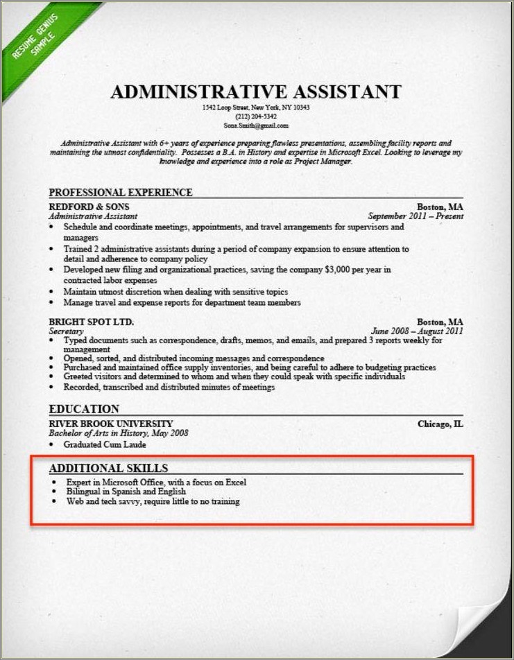 Other Skills To List On Resume