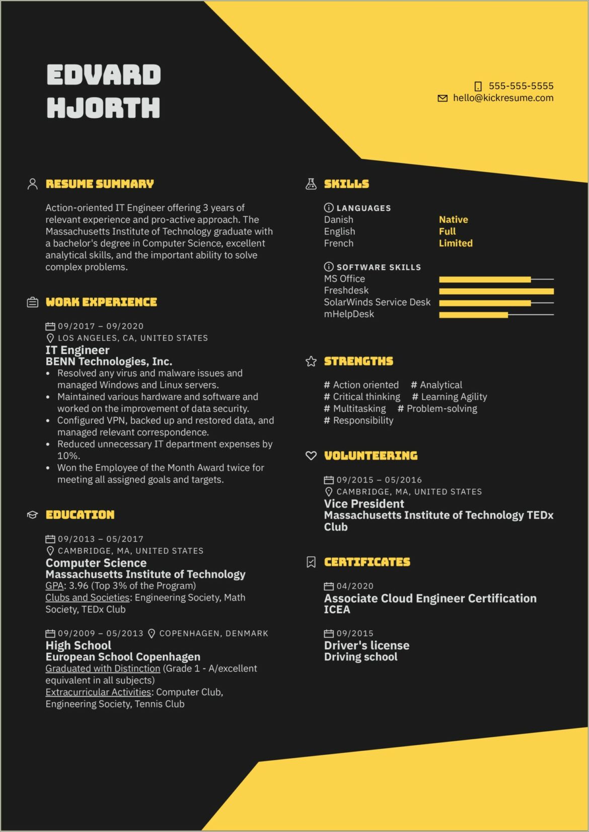 Outstanding Help Desk Resume Summary Sample