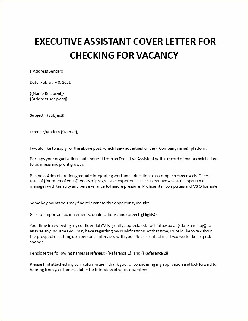 Pa Cpver Letter And Resume Example