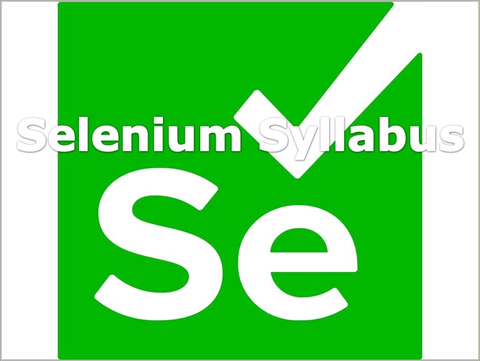 Page Object Model In Selenium Resume