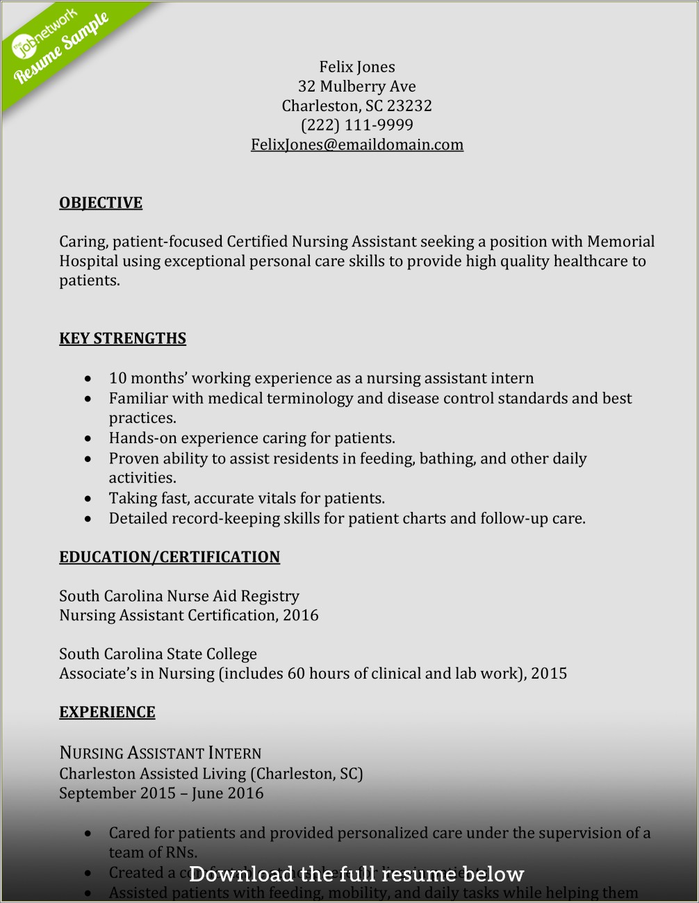 Patient Care Technician Skills For Resume