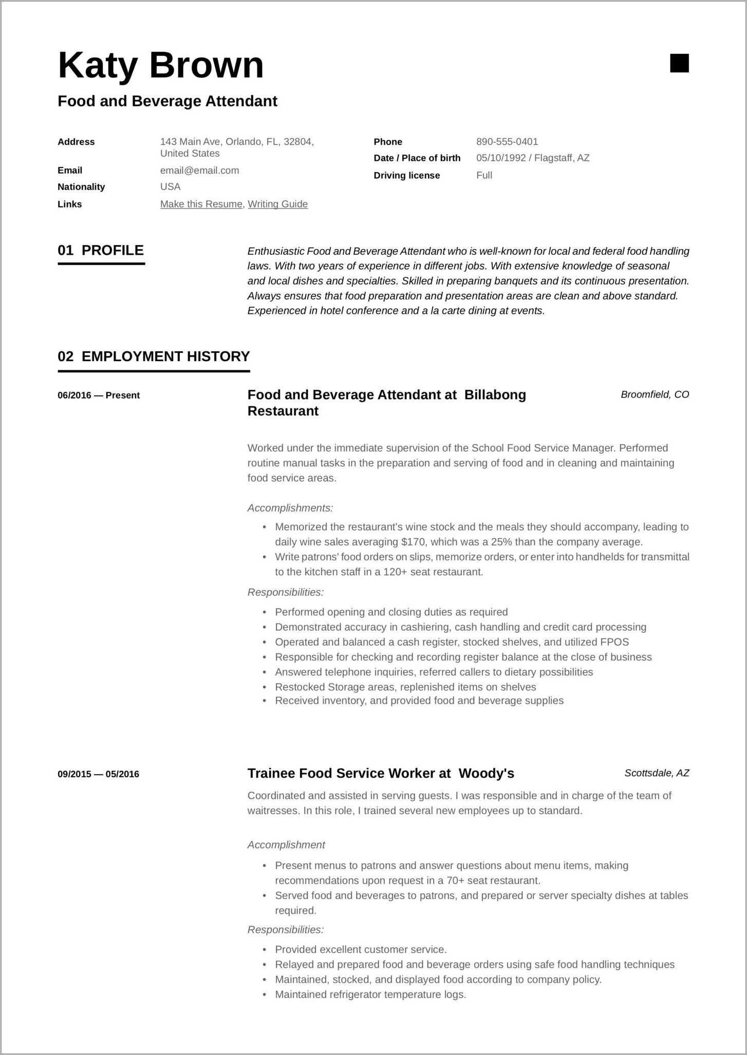 Personal Care Aide Job Description For Resume