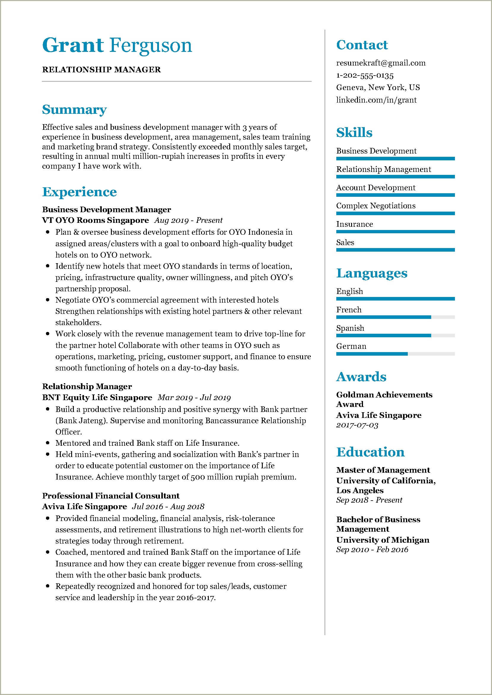 Personal Lines Insurance Account Manager Resume
