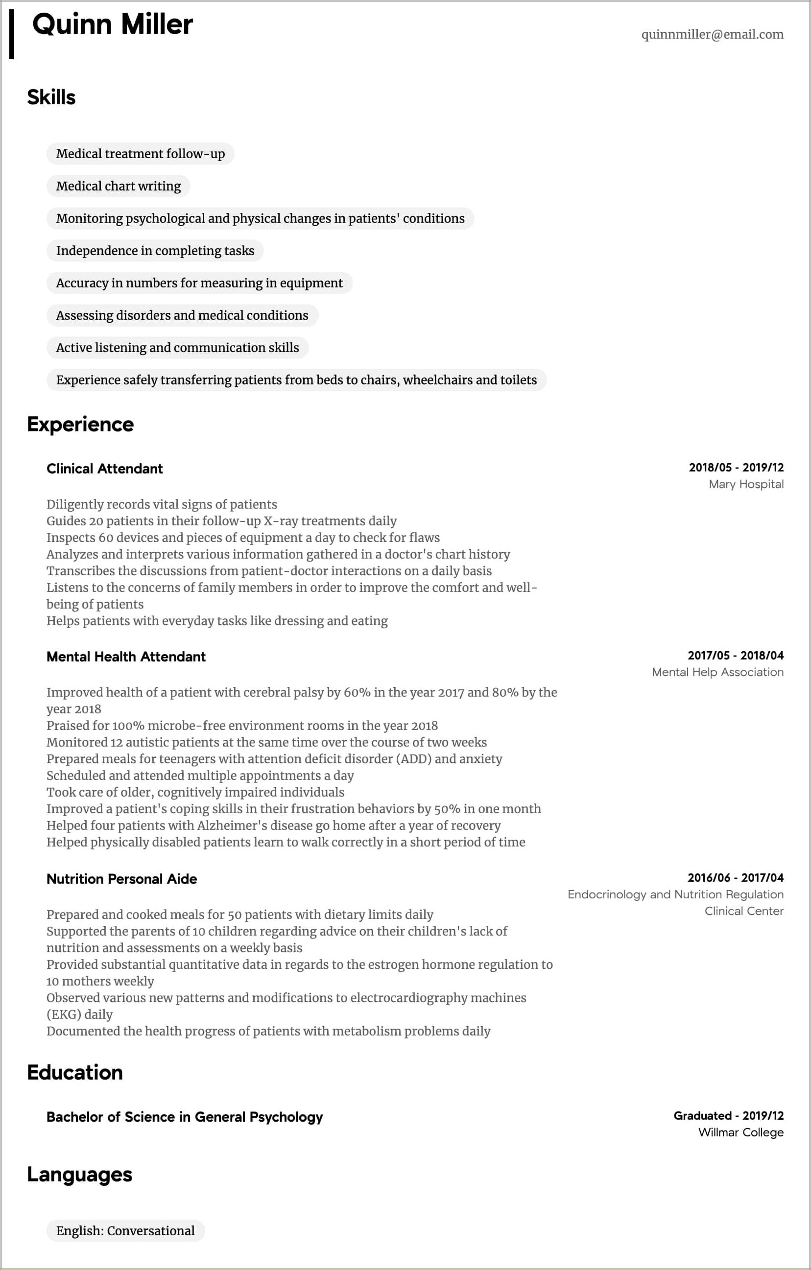 Personal Skills For A Job Resume