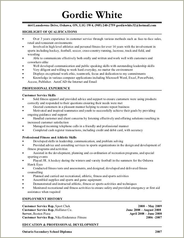 Personal Trainer Resume Cover Letter Samples