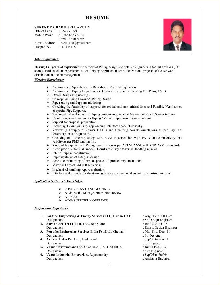 Petrolueum Engineering Resume With No Experience